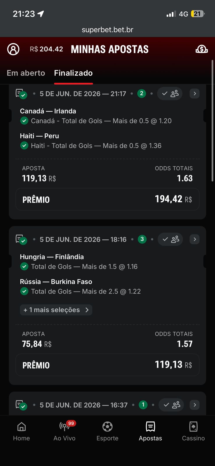Resultado StatPlay 4